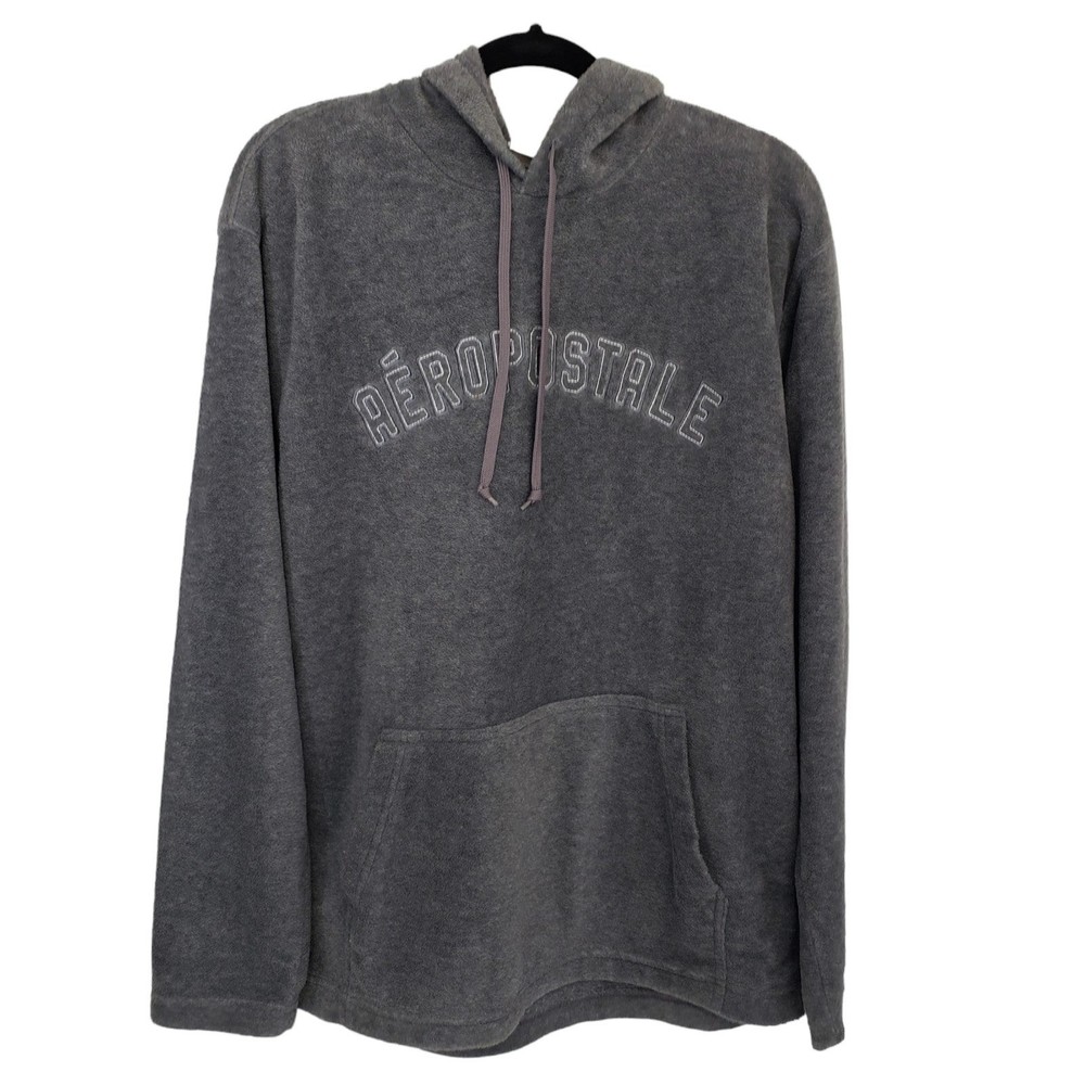 Aeropostale Dark Grey Fleece Hoodie, Size M